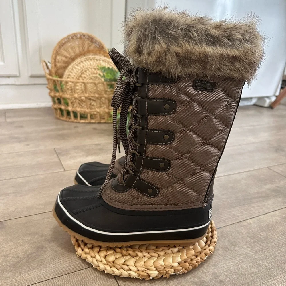 New Bearpaw Mckinley Women's Insulated Tall Winter Boots Water Proof Size 5
